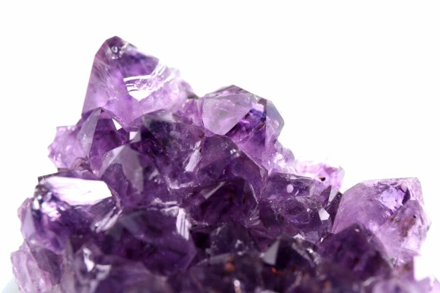 A shiny amethyst crystal found in Georgia