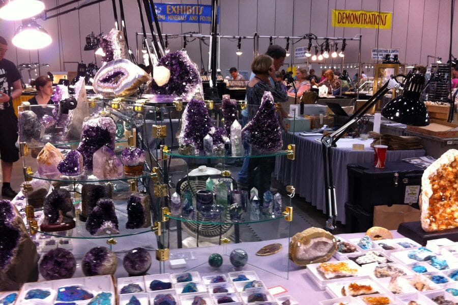 A rock and mineral show organized by the Huntsville Gem and Mineral Society