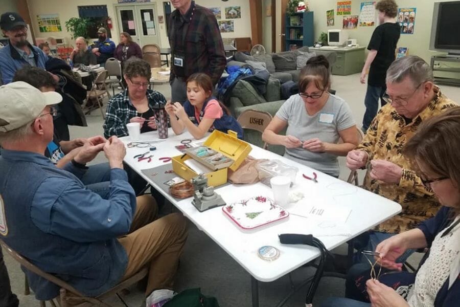 Kitsap Mineral and Gem Society members gathered for an event