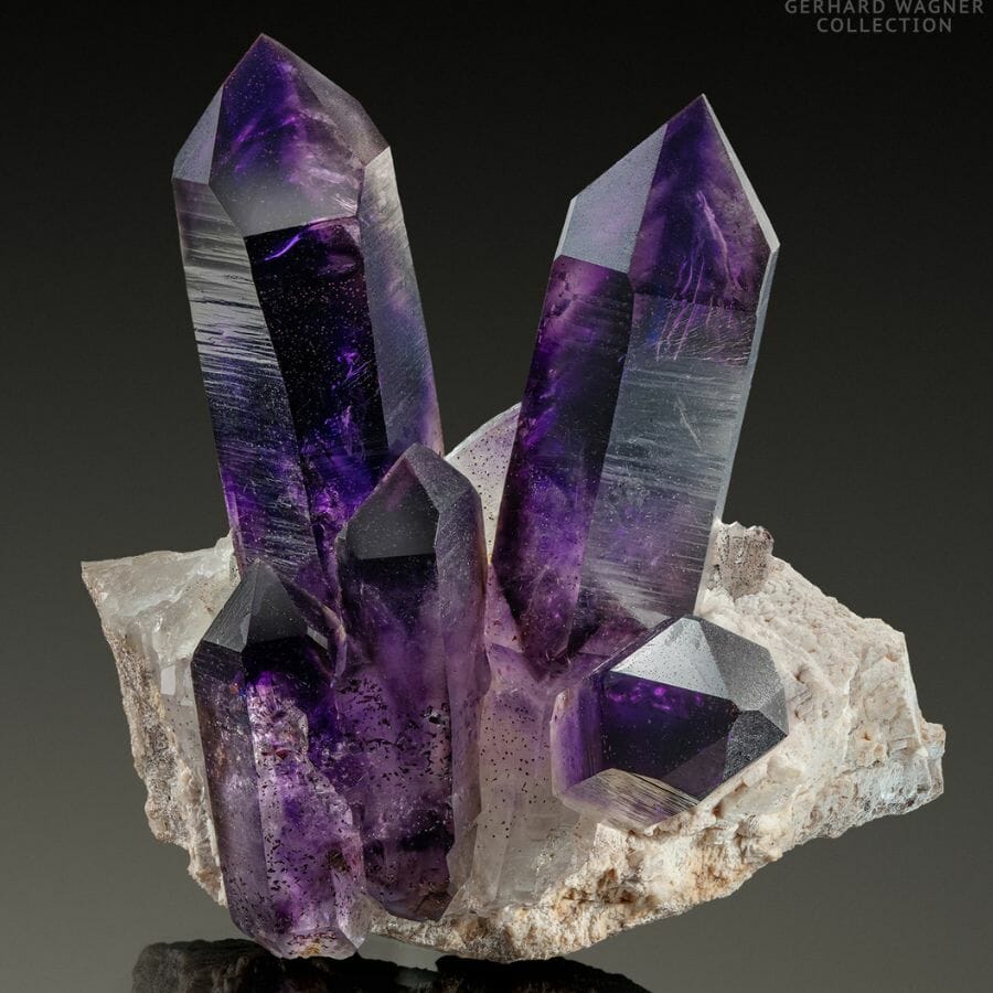 Beautiful purple amethyst crystal