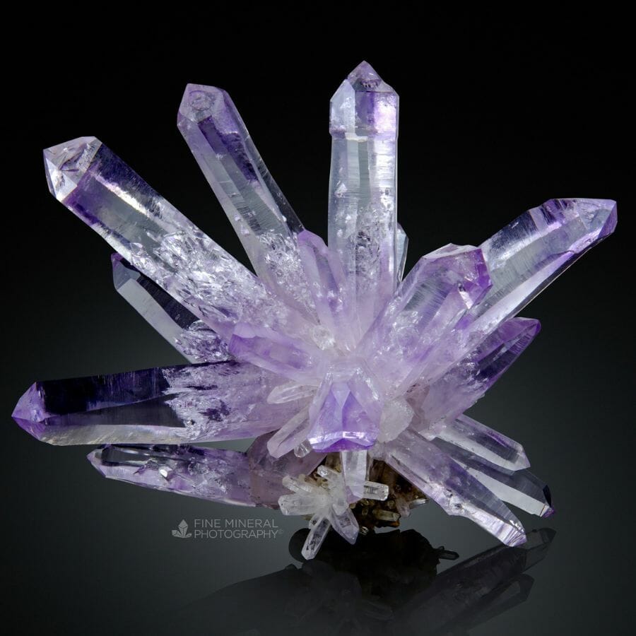 Very light amethyst crystal