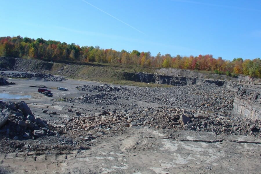 A quarry at Lewis County, where Carbola Mine is also located