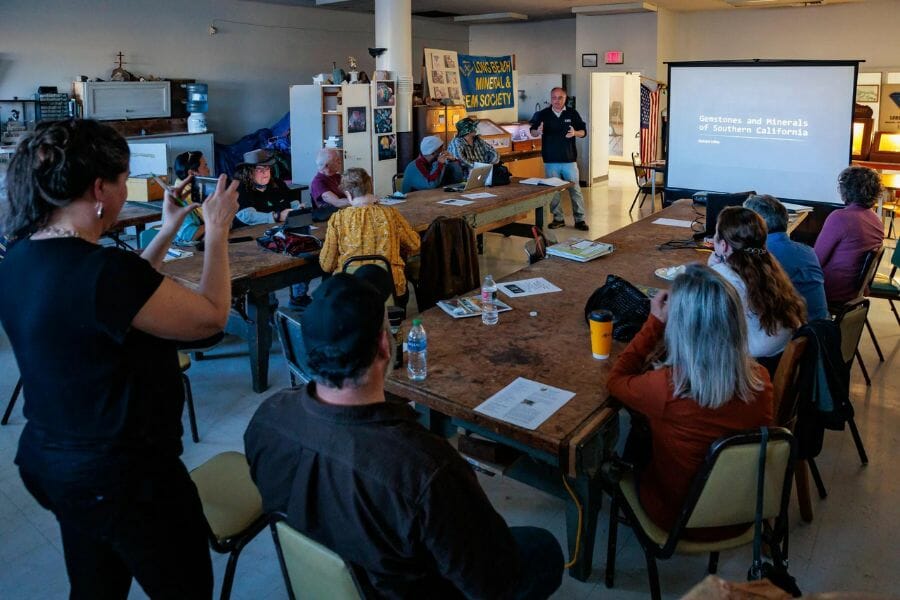 The Long Beach Mineral and Gem Society discussing about the different gemstones and minerals found in California