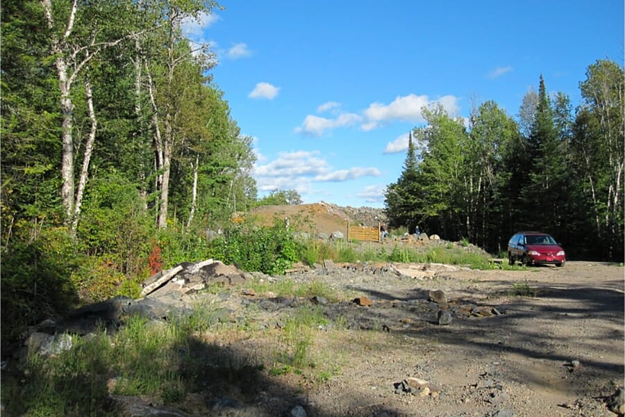 Surrounding trees and landscape at the Michigamme Mine