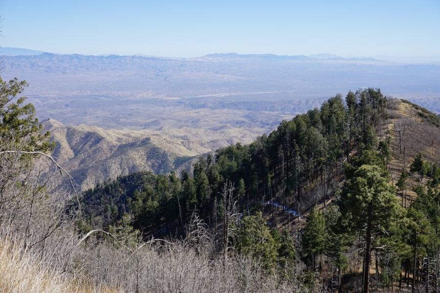 A picturesque view of Mt. Bigelow filled with various rocks and minerals