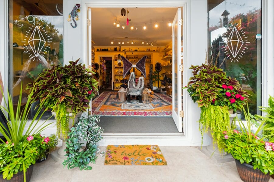 A sneak peak into the front door of Nashville Crystal Shop