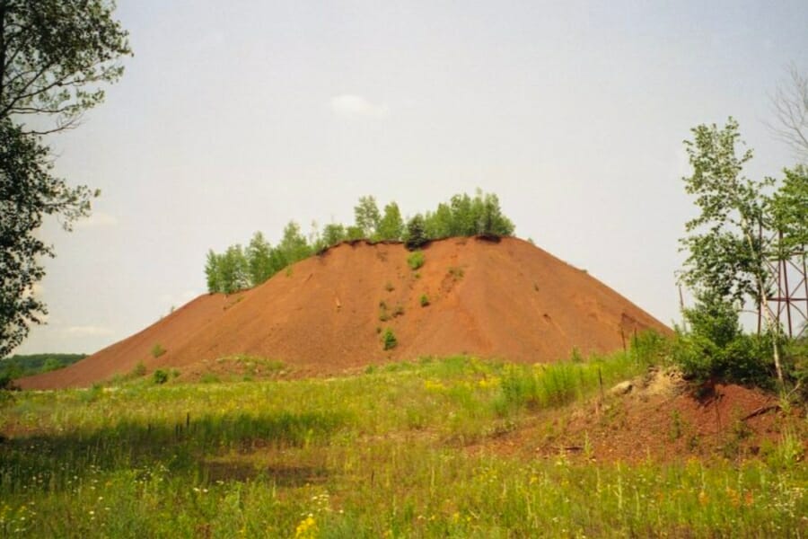 Piled rocks and gravel at the Ohio Mine