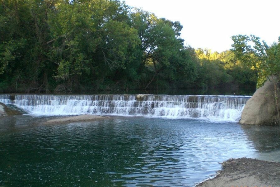 Falls at the Pennington Creek where minerals and rocks are found