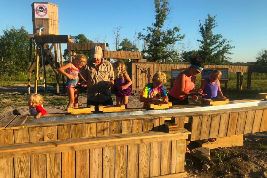 Gem sluice at Portage River Paddling Company