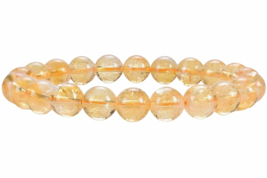 Bracelet of real citrine beads