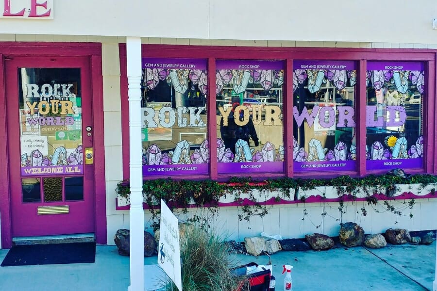 A look at the store window of Rock Your World
