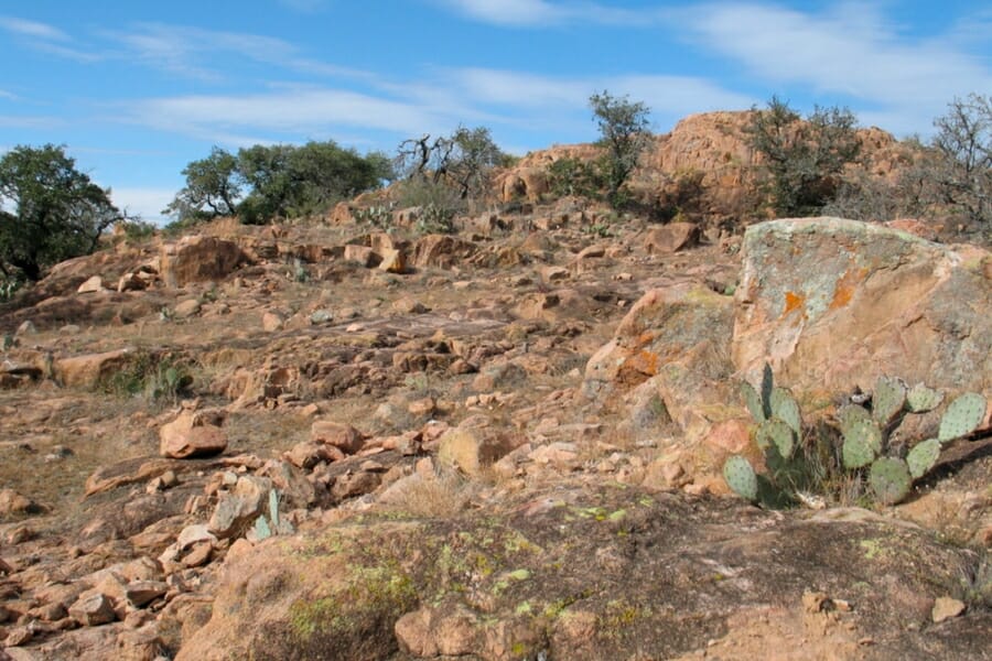 A look at the rocky terrain of Seaquist Ranch, one of the ranches in Grit that contains Blue Topaz