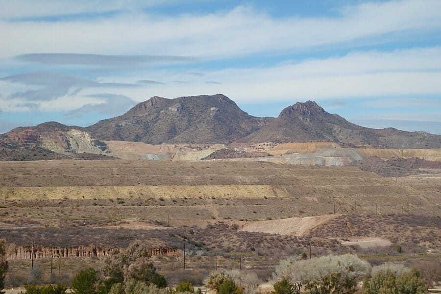 Serene view of the vast landscape and mountainous terrain of Sleeping Beauty Mine