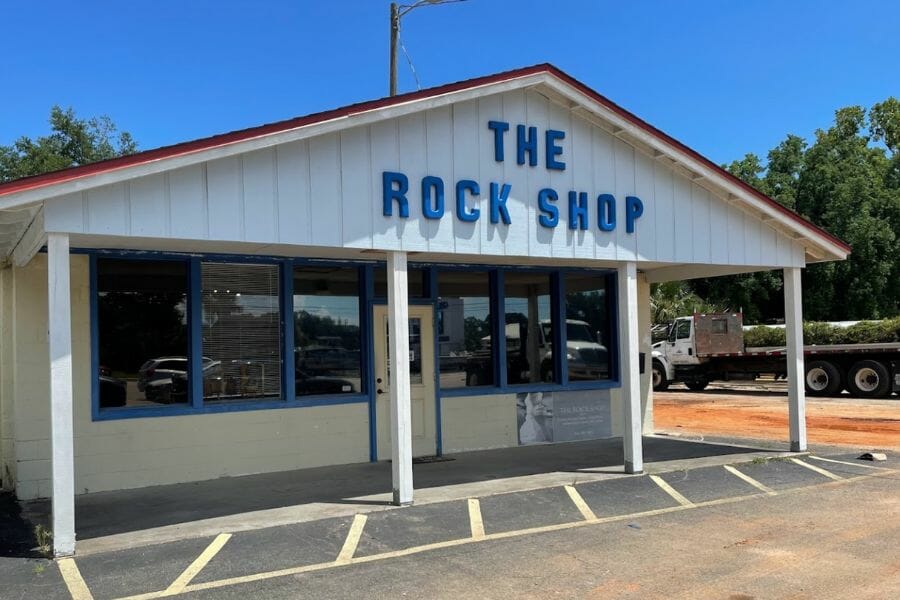 The Rock Shop in Florida where they sell various rock and mineral specimens