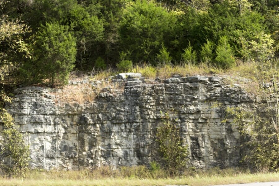 One of the gigantic boulders at Warsaw Formation