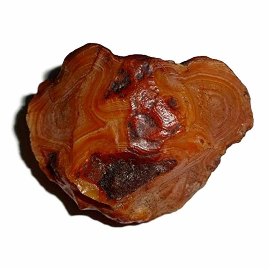 A huge orange agate specimen