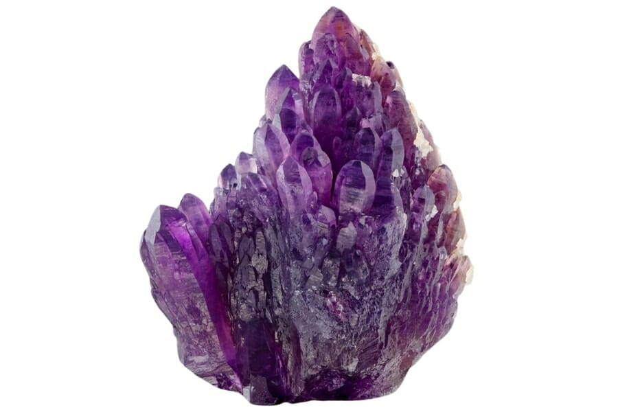Intricately-shaped rich purple Amethyst crystals