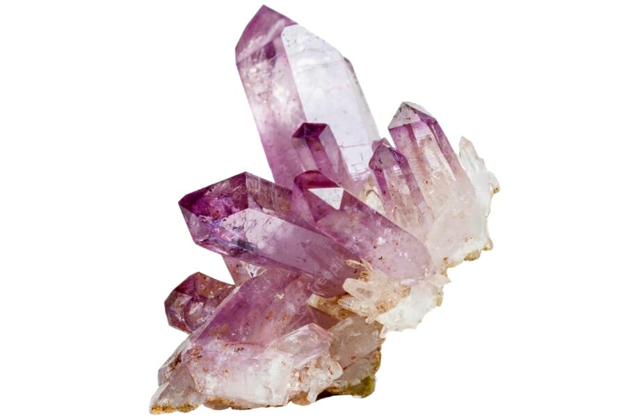 Stunning Amethyst crystals with lilac hues