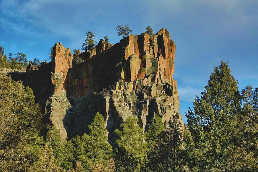 The majestic Battleship Rock formation which contains obsidian specimens