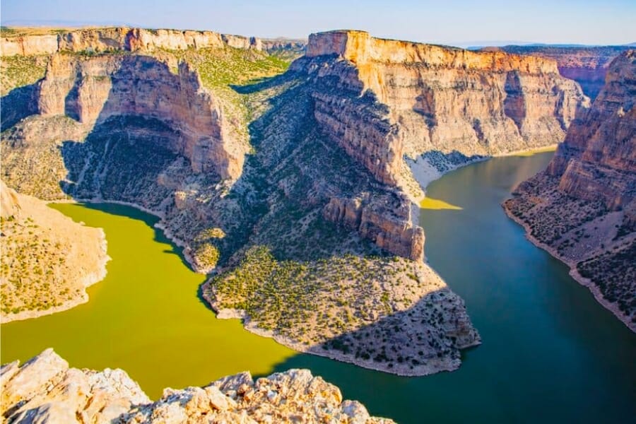 Stunning rock formations at the Bighorn Canyon