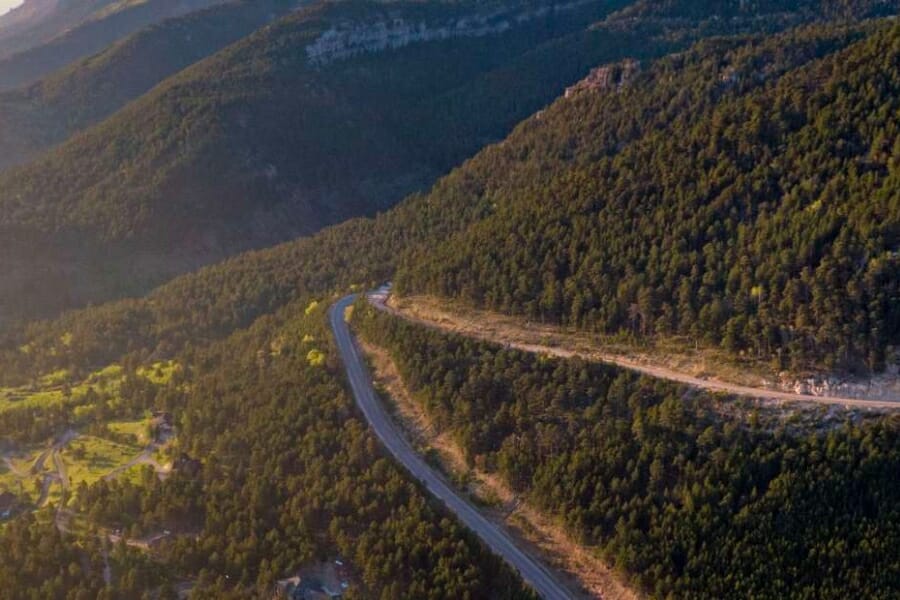 Aerial view of Casper Mountain in Casper