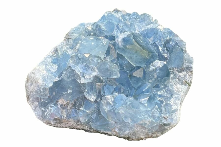 An elegant light blue celestite mineral