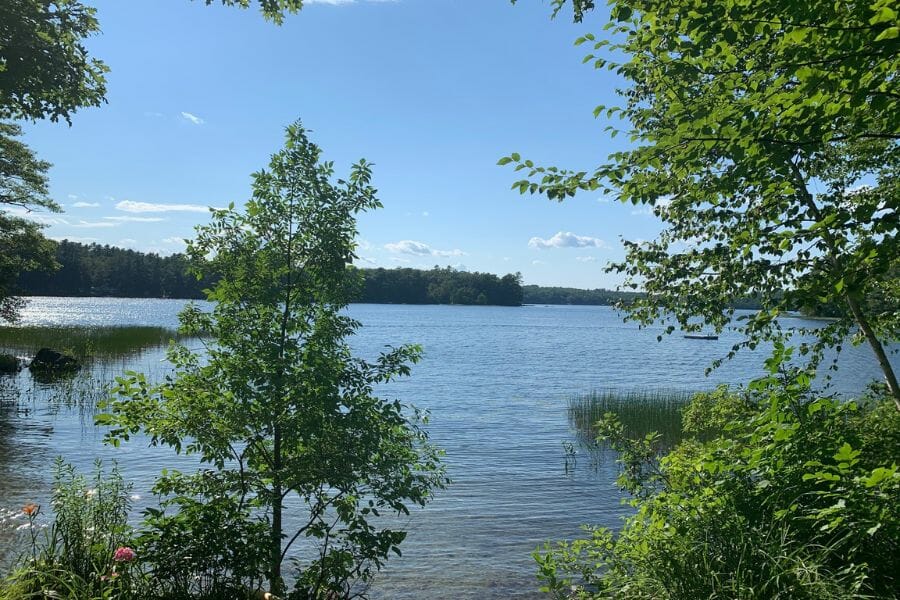 A nice beautiful area at the Crawford Pond with serene and calm waters