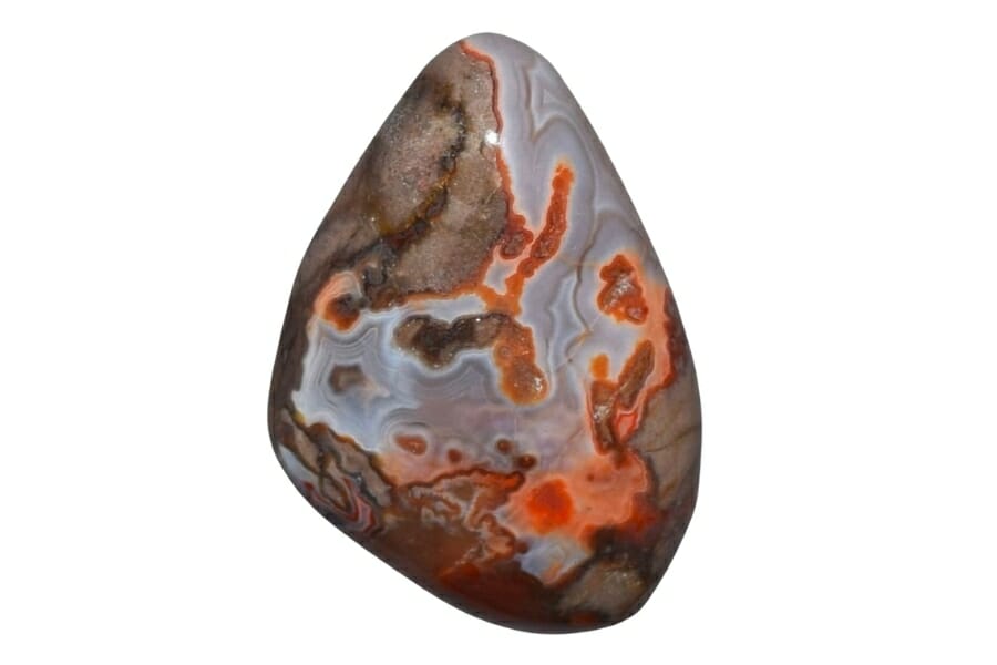 Stunning piece of Fairburn Agate showing details of orange and brown