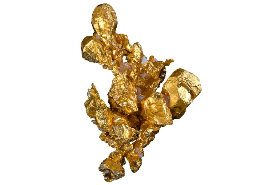 An intricately shaped Gold specimen