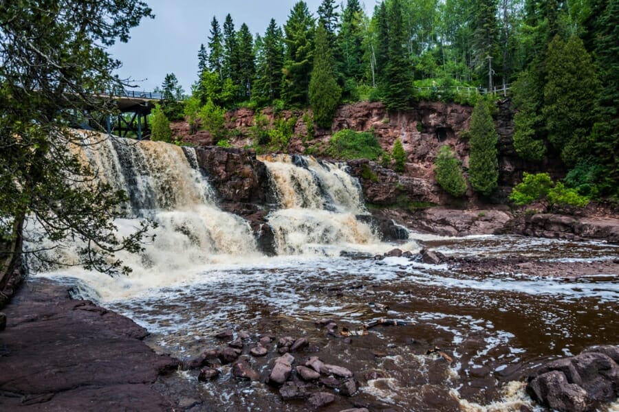 Gooseberry Falls State Park where agates can be found 