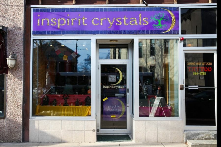 Inspirit Crystals rock shop in Massachusetts where you can find and buy different amethyst specimens