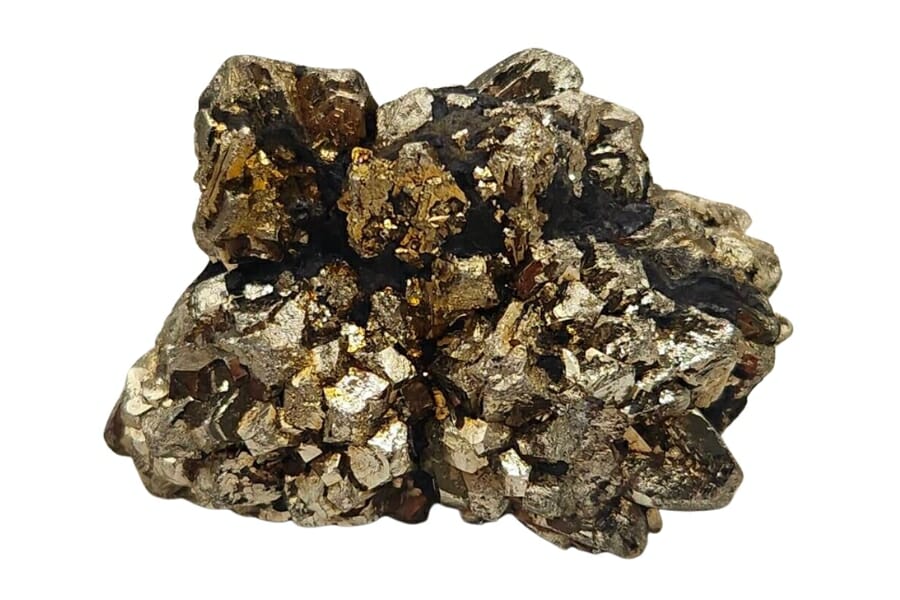 A rough golden Marcasite specimen