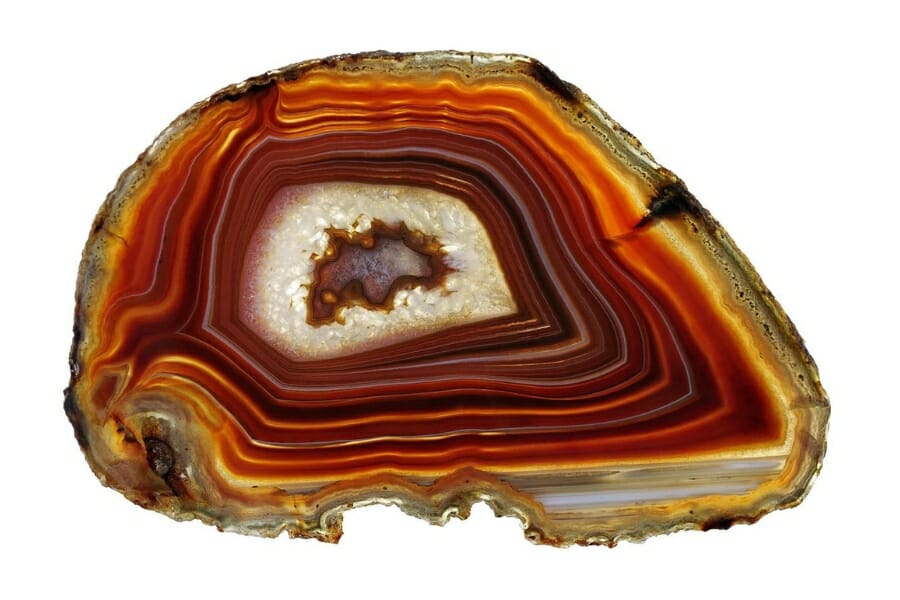 A beautiful agate crystal with pretty unique details