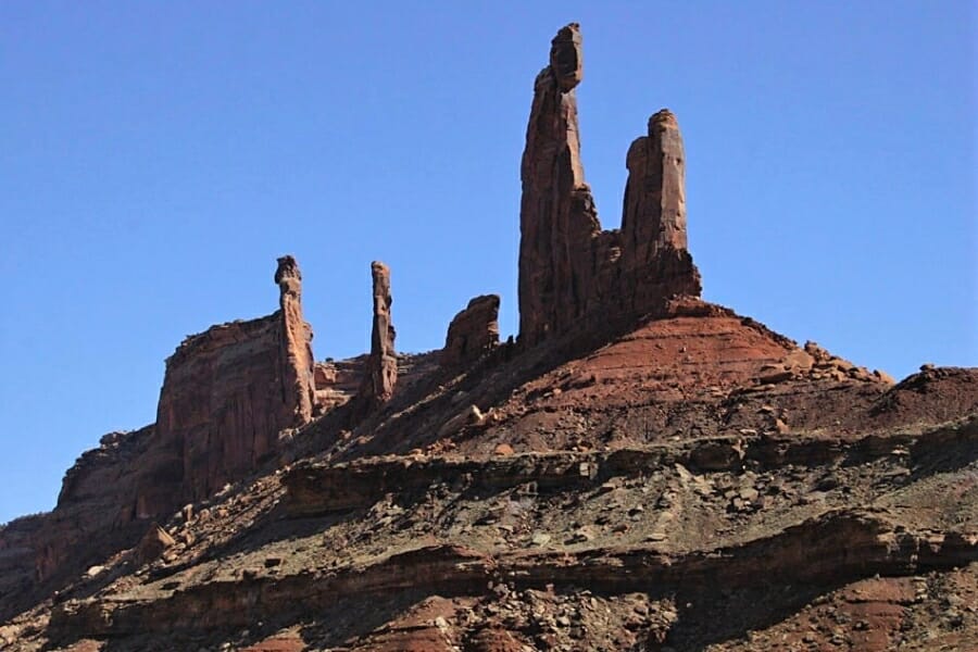 Enormous rock formations at Moses rock