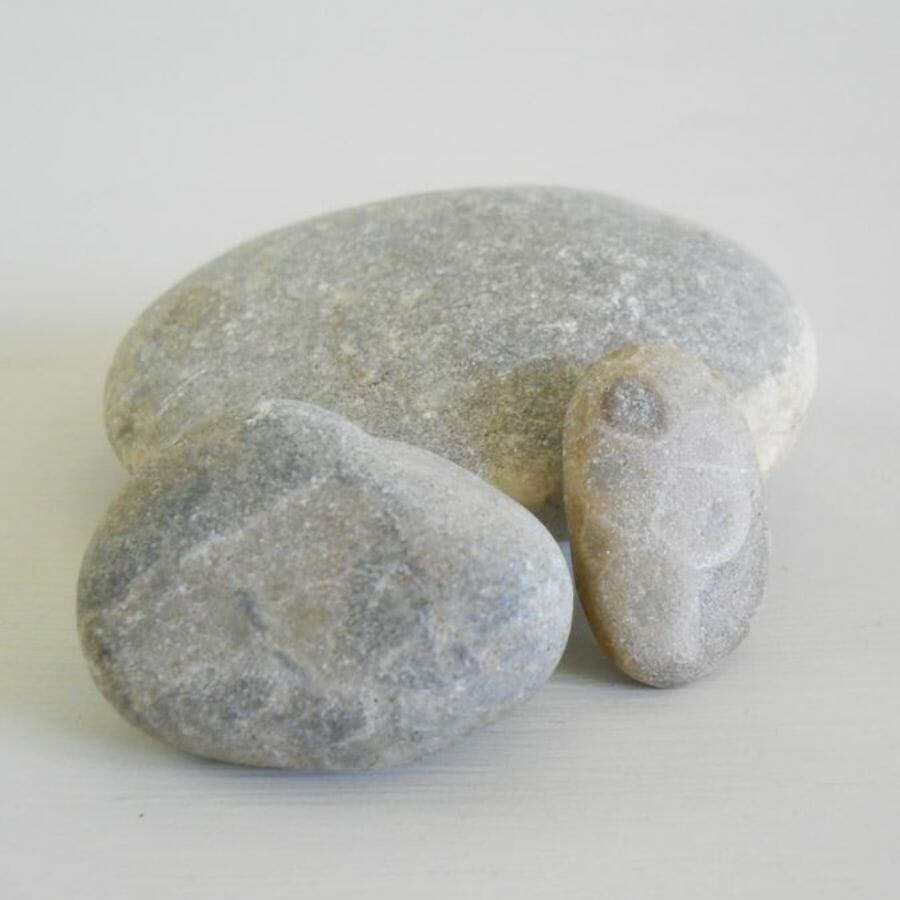 Three pieces of elegant polished petoskey stones 
