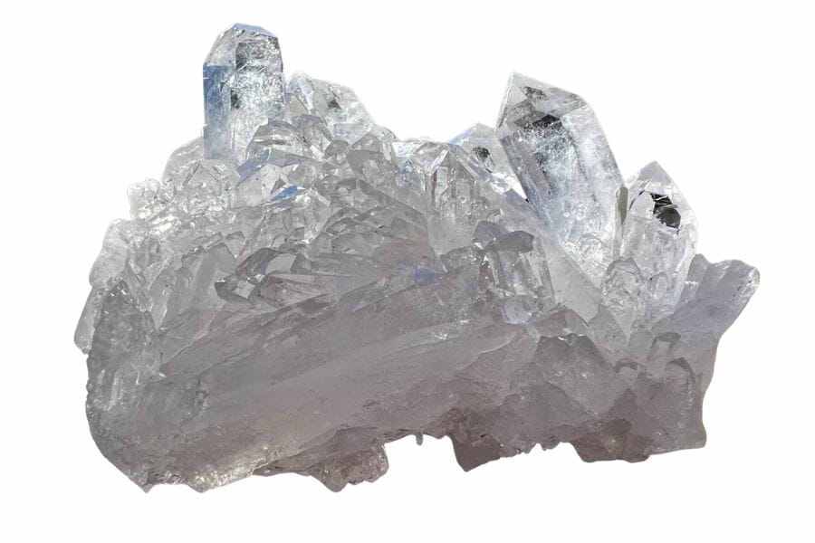 A gorgeous quartz specimen with clusters of crystal towers