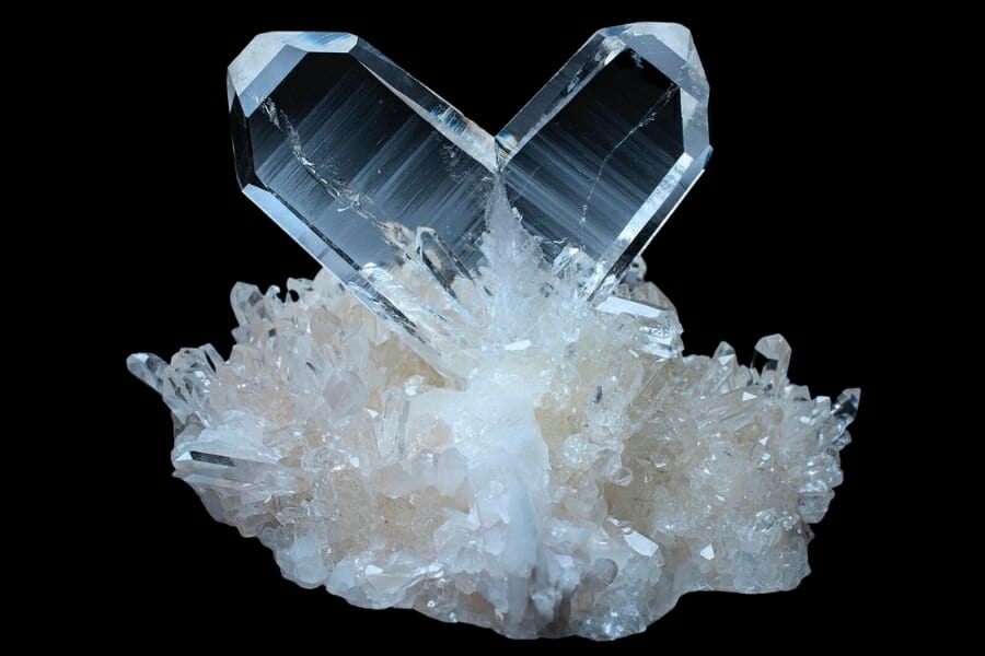 Heart-shaped clear Quartz crystal