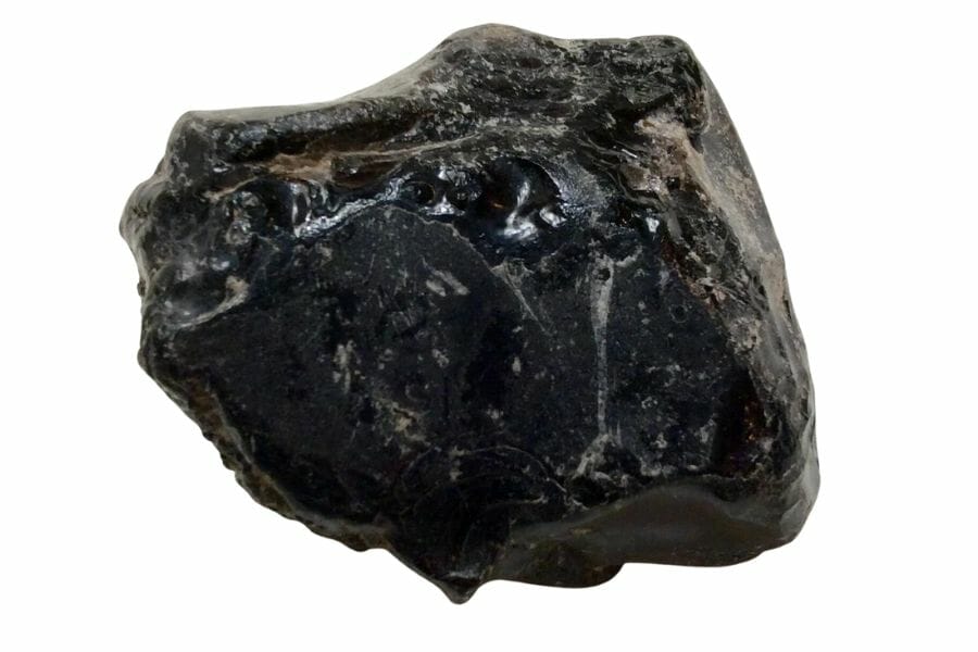 A huge raw chunk of obsidian with an irregular shape