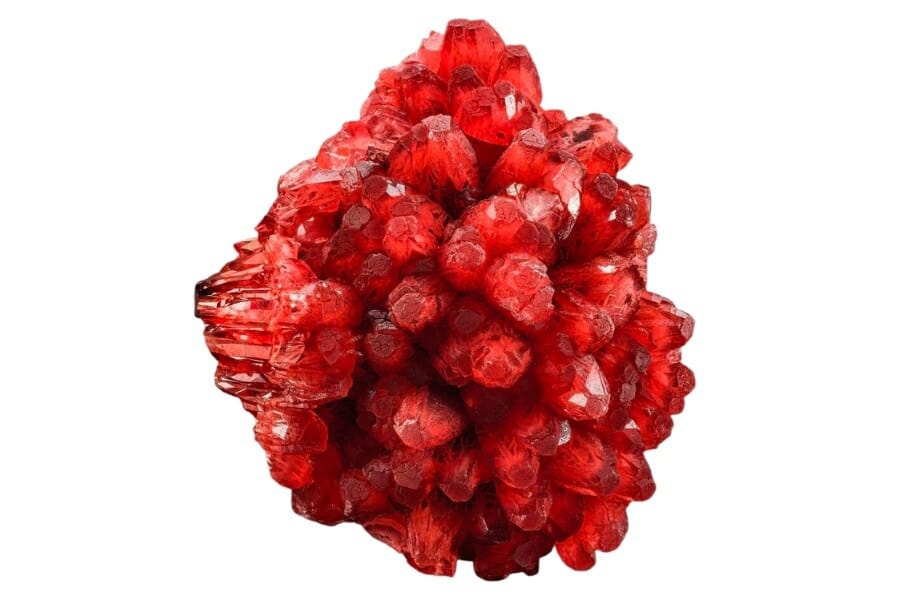 Cherry-red colored Rhodochrosite specimen