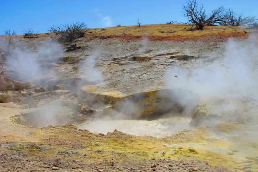 Mists coming out of Roosevelt Hot Springs