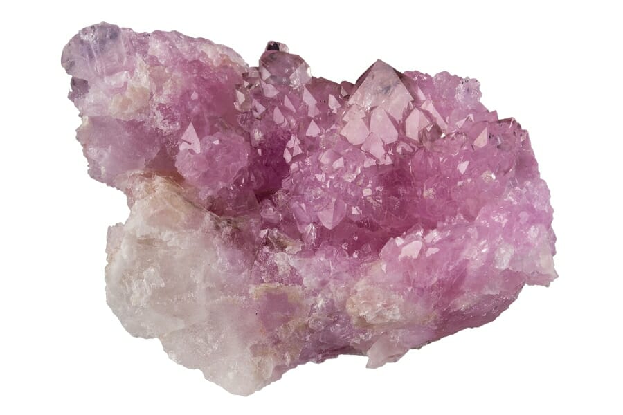Shiny, light pink Rose Quartz crystals