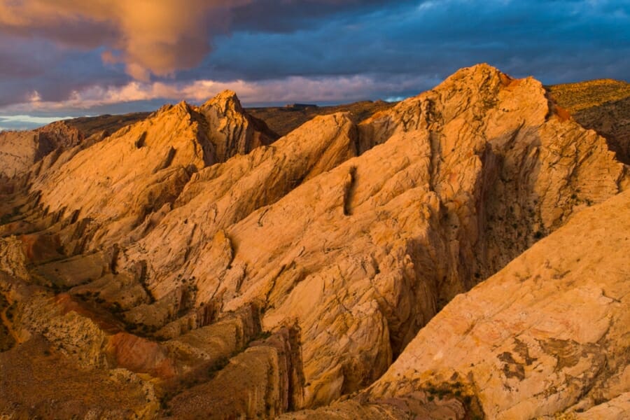 One side of the stunning rock formations at San Rafael Swell