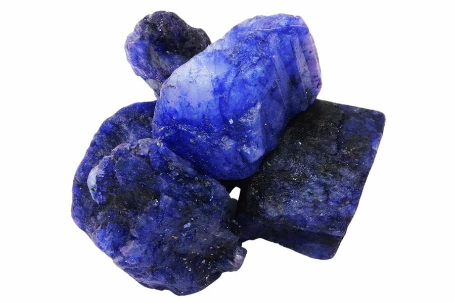 An elegant sapphire crystal with a unique irregular shape 