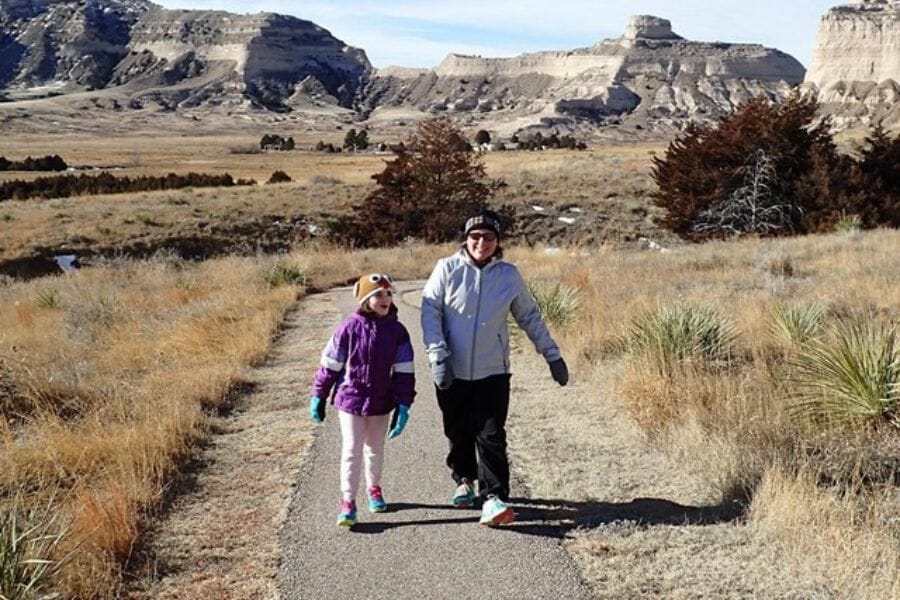Scotts Bluff National Monument where kids may go around to rockhound