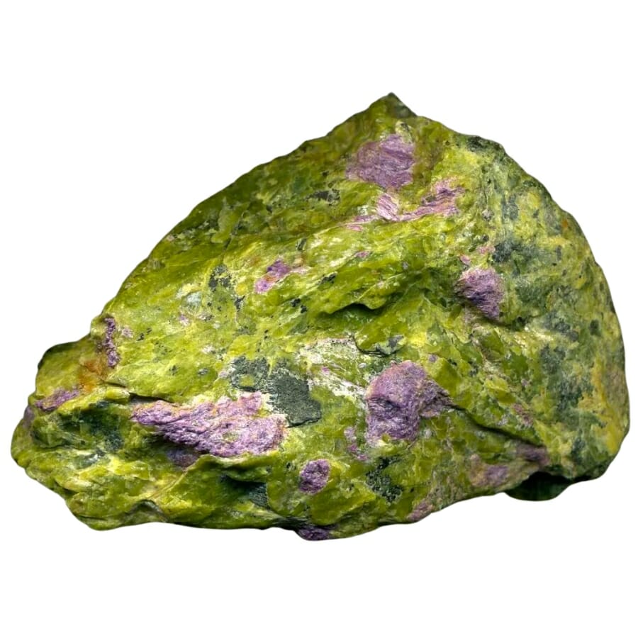 Rough bright green specimen of Serpentine