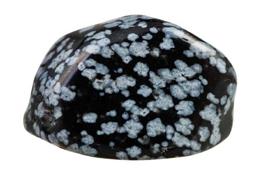 A fine smooth snowflake obsidian with pretty snowflake patterns