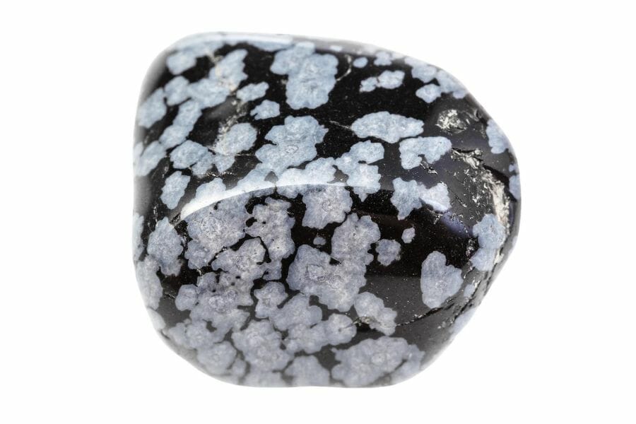 A tiny pretty snowflake obsidian with nice snowflake patterns