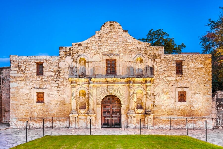 The historic site of Alamo that was built using Chalk Limestone