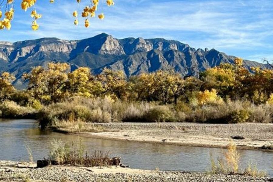 A beautiful area of the Willow Creek where you can see a range of mountains