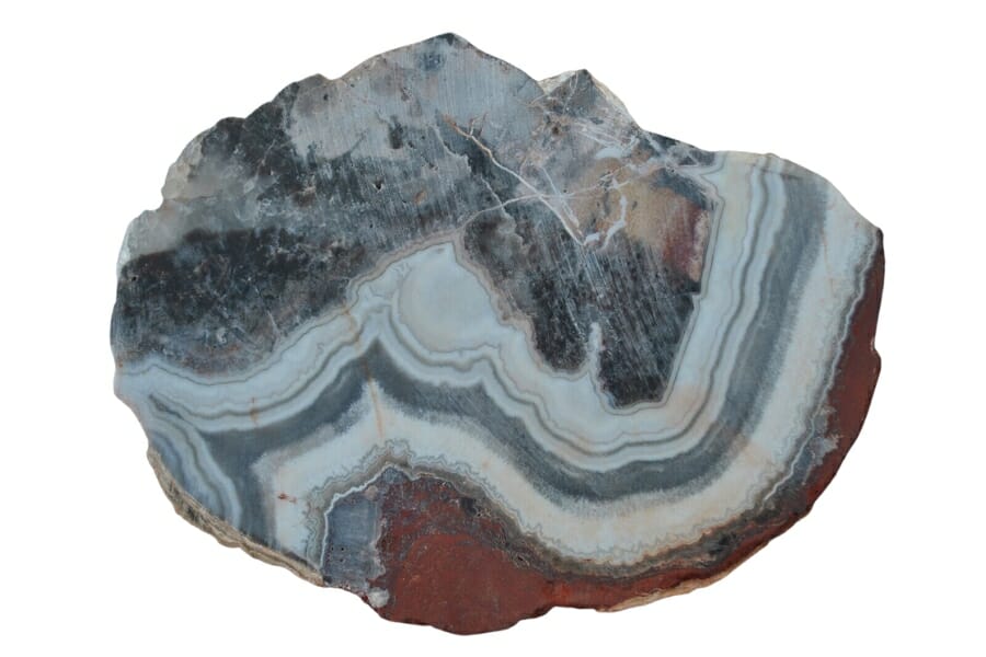A distinct variety of agate with an elegant shape and hues